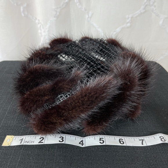 Vintage Mink & Mesh Hat - Picture 3 of 3
